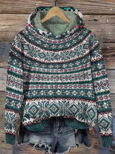 Elizabeth |  ICELANDIC STYLE KNITTED HOODIE
