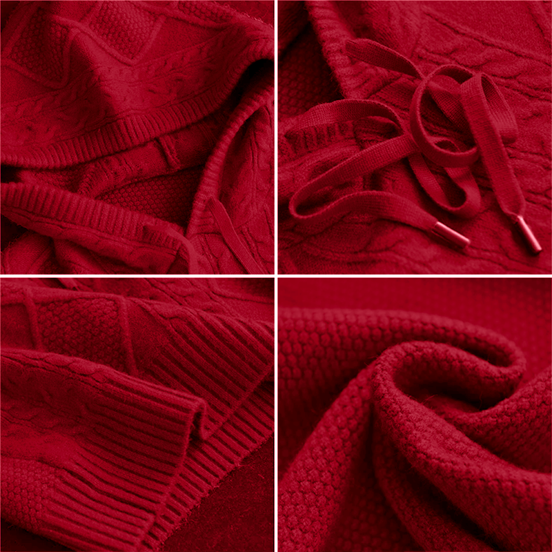 Julia  JACQUARD HOODED SWEATER