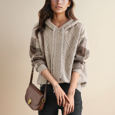 Julia  JACQUARD HOODED SWEATER