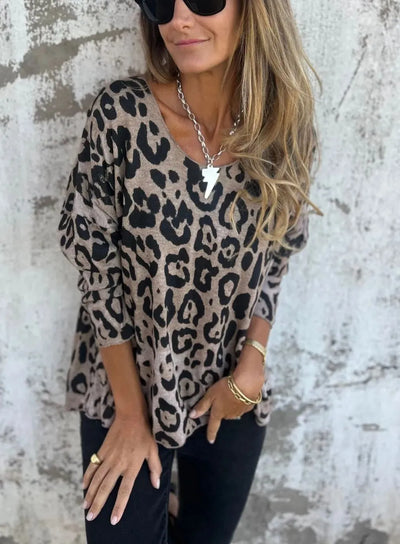 INA - ANIMAL PRINT SWEATER