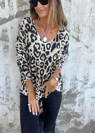 INA - ANIMAL PRINT SWEATER