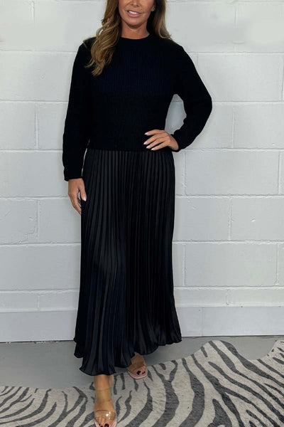 AMELIA™ | Elegant Sweater & Pleated Skirt Combo