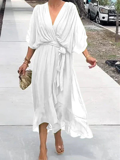 Monica - V-neck chiffon dress