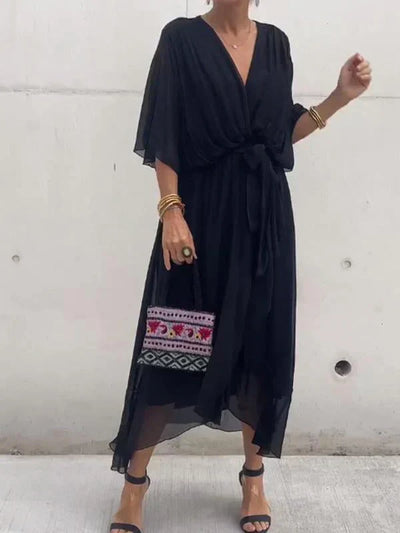 Monica - V-neck chiffon dress
