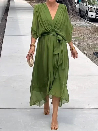Monica - V-neck chiffon dress