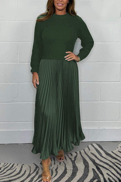 AMELIA™ | Elegant Sweater & Pleated Skirt Combo