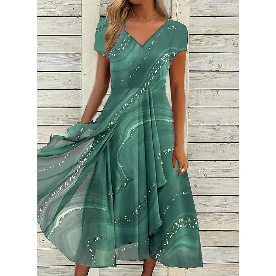 Kalista | V-Neck Midi Dress