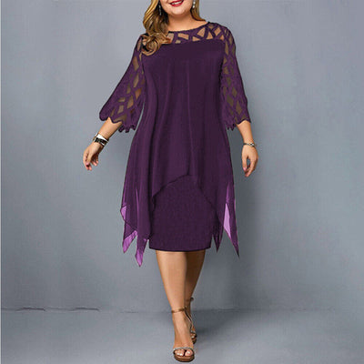 Kirsty | Chic Plus Size Midi Dress For Modern Women